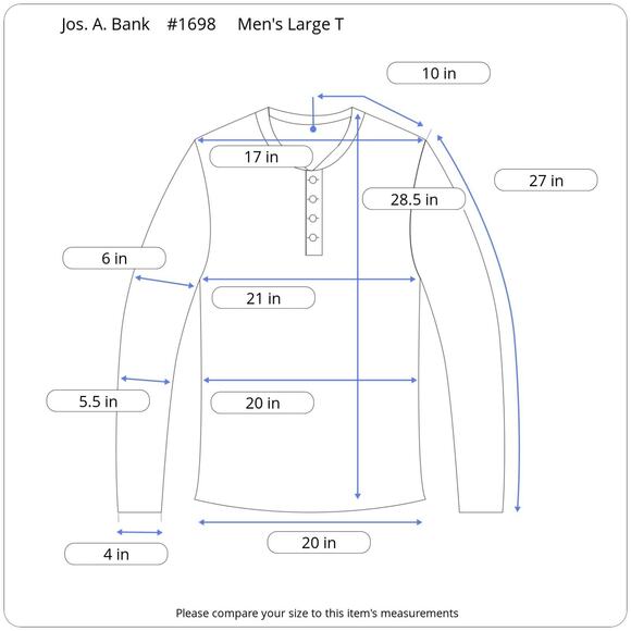 Men’s Wool Henley Sweater LT Blue Stretch Soft Casual Layering | Jos. A. Bank - Picture 9 of 9